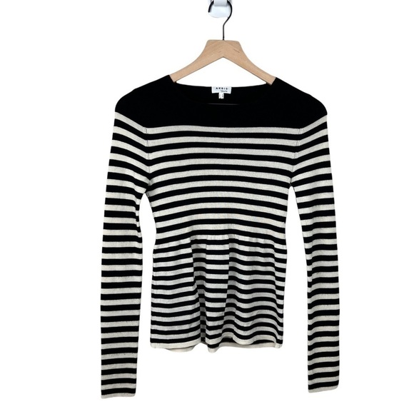 Akris Punto Striped Cashmere Blend Sweater - Picture 1 of 6